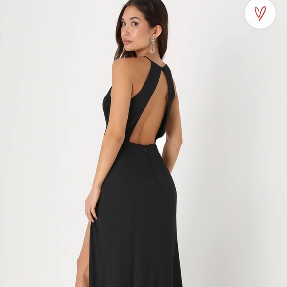 Lulus Elegant Standard Black Backless Dress Medium - Picture 2 of 2